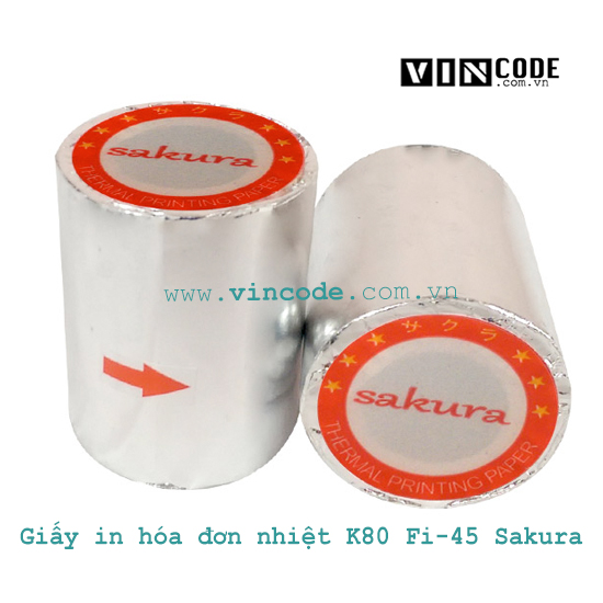 Giấy in hóa đơn nhiệt K80 FI-45 SAKURA - Thiết Bị Mã Vạch Nam Bình Xương - Công Ty TNHH Nam Bình Xương